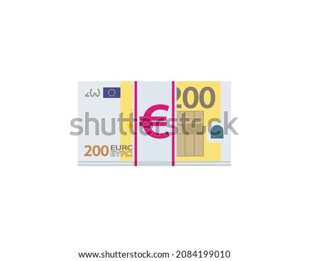 Euro Banknote vector isolated icon. Euro Banknote emoji illustration. Euro Banknote vector isolated emoticon