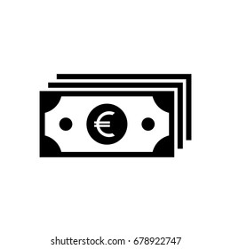 Euro bill icon.
