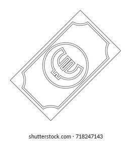 euro bill icon