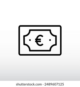 Euro Bill icon. E-commerce and Sales Concept. Vector illustration