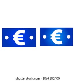 Euro bill icon. vector illustration. flat style