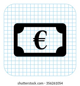 euro - black  vector icon