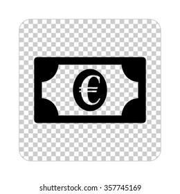 euro -  black vector icon