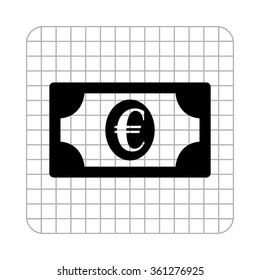 euro  - black vector icon