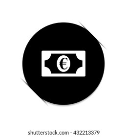 euro  - black vector icon