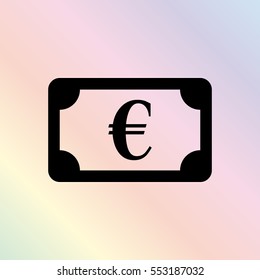 euro -  black vector icon