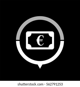 euro -  black vector icon