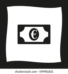 euro -  black vector icon