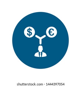 Euro Business finance logo icon template
