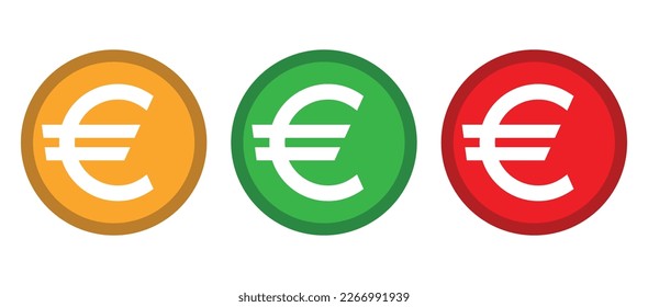 euro buy sell icon symbol. euro sign. vector euro	