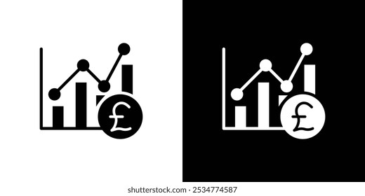 Euro-Chart-Symbol lineares Logo einzeln