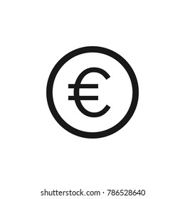 Euro Circle Icon Vector Template