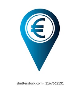 euro coin currency money pointer location
