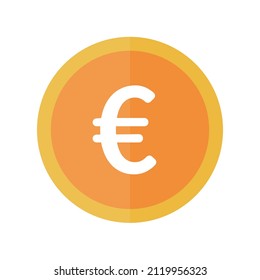 Euro coin icon. Passage and money. Vectors.