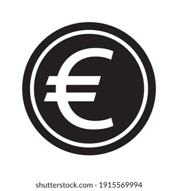 Euro coin icon, Travel and holiday symbols