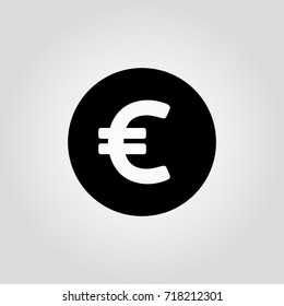 Euro coin isolated flat vector icon