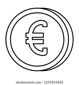 euro coin isolated icon
