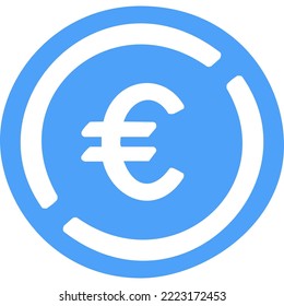 Euro coin. USDC. Crypto. Token. Vector.