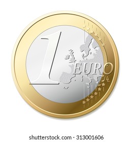 Euro coin vector