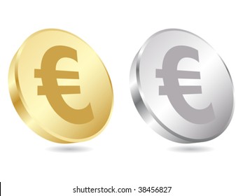 Euro Coins Vector Illustration Stock Vector (Royalty Free) 38456827 ...