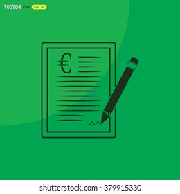 The euro contract icon.