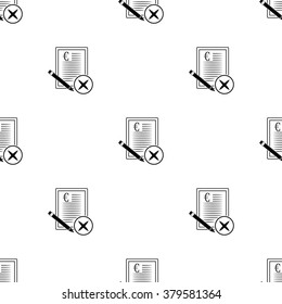 Euro contract vector icon