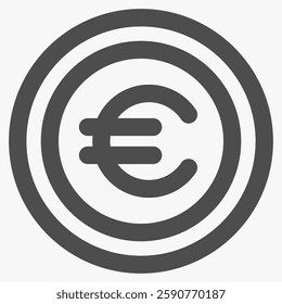 euro currency, banking and business icons