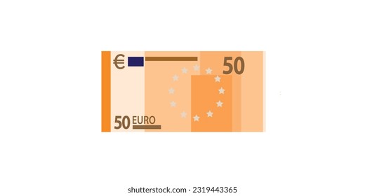 Euro currency banknote isolated, finance and economy concept