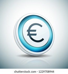 Euro Currency button illustration