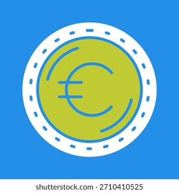Icono gráfico de Vector creativo de moneda euro