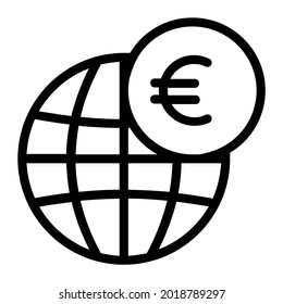 Euro Currency Global Usage Icon