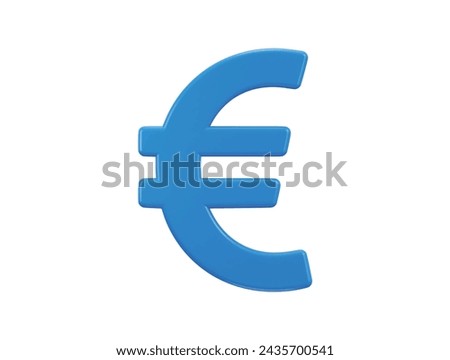 euro currency icon 3d rendering vector illustration