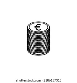 Euro Currency Icon Symbol. Euro Sign. Vector Illustration