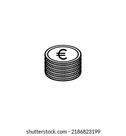 Euro Currency Icon Symbol. Euro Sign. Vector Illustration