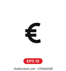  Euro currency icon vector.