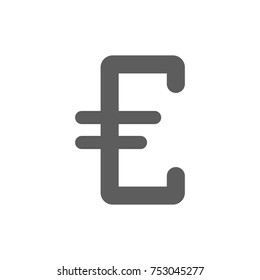 Euro currency icon vector