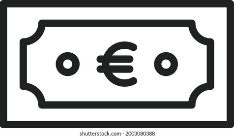 Imagen vectorial de icono Euro Currency. También se puede utilizar para Business Startup. Adecuado para aplicaciones móviles, aplicaciones web y medios impresos.