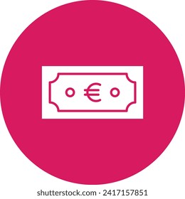 Imagen vectorial de icono Euro Currency. Adecuado para aplicaciones web móviles y medios de impresión.