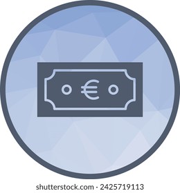 Imagen vectorial del icono del euro. Adecuado para aplicaciones móviles, aplicaciones web y medios de impresión.