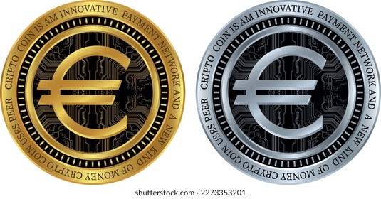 logotipo de la moneda del euro. ilustraciones vectoriales. 3 quinquies ilustraciones.