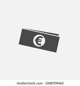 Euro currency money notes vector icon