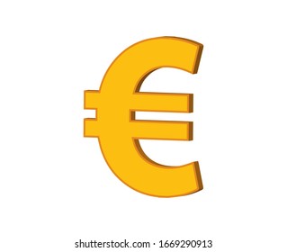 símbolo del vector 3d de la moneda del euro