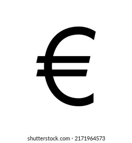 Euro currency sign isolated on white background. Vector