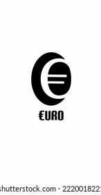 euro currency symbol, business vector illustration, self-made flat design.