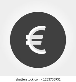 Euro currency symbol icon. Vector illustration