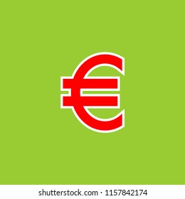 Euro currency symbol vector icon