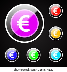 euro currency vector icon 