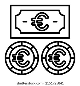 Euro Currency vector icon. Can be used for printing, mobile and web applications.
