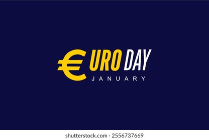 Euro Day Holiday concept. Template for background, banner, card, poster, t-shirt with text inscription