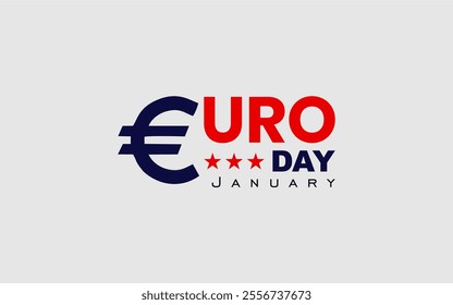 Euro Day Holiday concept. Template for background, banner, card, poster, t-shirt with text inscription